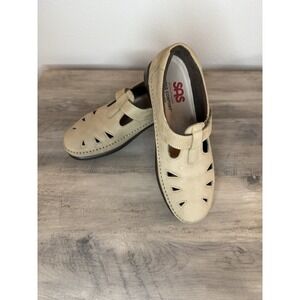 SAS Women Size 8.5  M Sage Roamer Light Tan Strap Leather Hook Loop Casual Shoes